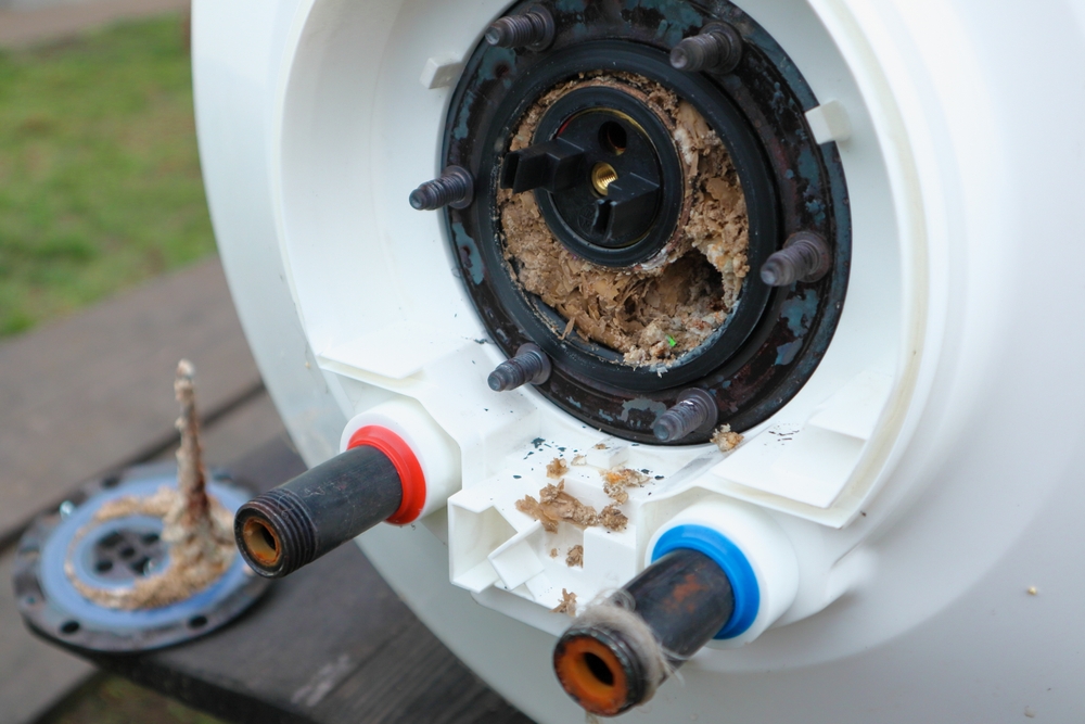 sediment inside water heater tank in Tampa Bay Florida