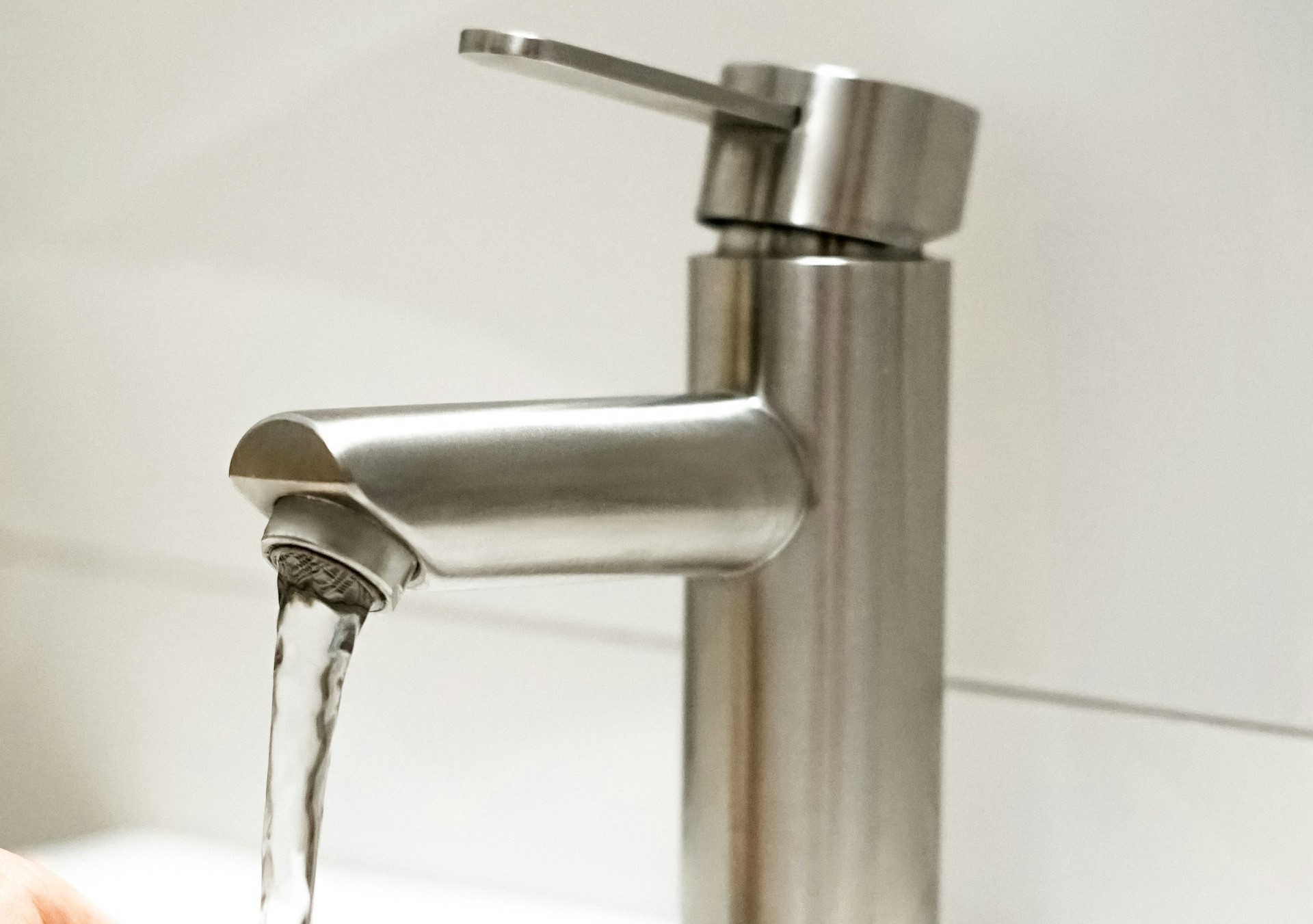 water coming out of the faucet